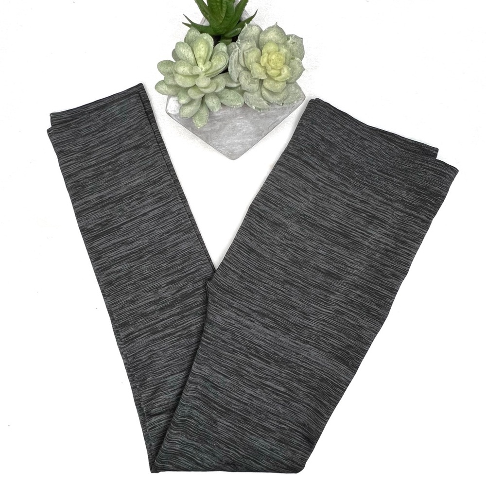 Just Cozy Fuzzy Lined Leggings, Black and Grey, L Large XL